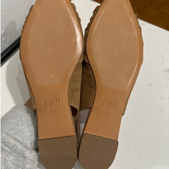 J. Jill Women's Nicolette Slingback Tan Suede Bow Flats, NWOT, Size 7.5 - Picture 4 of 4